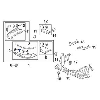 Acura OE - Radiator Support Splash Shield Clip