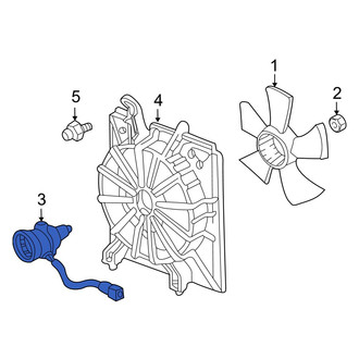 Acura OE - Left Engine Cooling Fan Motor