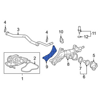 Acura OE - Front Engine Coolant Water Inlet Gasket