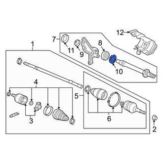 Acura OE - Front Inner CV Axle Shaft Carrier Bearing Retaining Ring