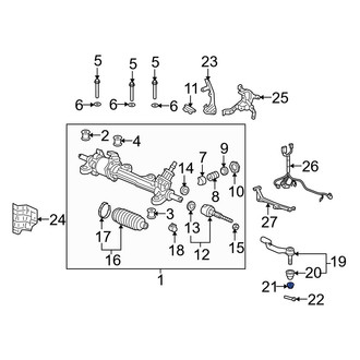 Acura OE - Outer Steering Tie Rod Nut