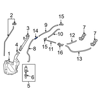 Acura OE - Windshield Washer Hose Connector