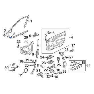 Acura OE - Radiator Support Access Cover Clip