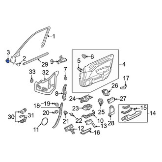 Acura OE - Radiator Support Access Cover Clip