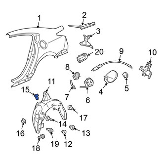 Acura OE - Quarter Panel Splash Shield Clip