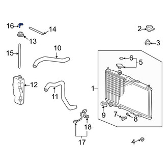 Acura OE - Engine Coolant Reservoir Hose Adapter