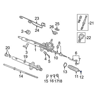 Acura OE - Outer Rack and Pinion Bellows Clamp