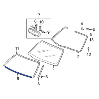 Acura OE - Front Lower Windshield Seal