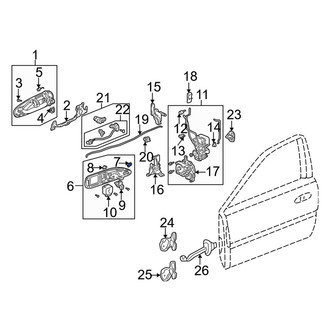 Acura OE - Front Left Inner Door Handle Link Clip