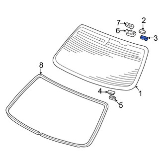 Acura OE - Upper Inner Back Glass Reveal Molding Clip