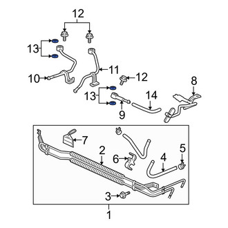 Acura OE - Automatic Transmission Oil Cooler Coolant Line Fitting Seal