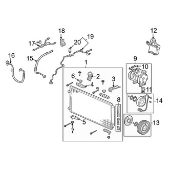 Acura OE - Air Conditioner & Heater - Condenser, Compressor & Lines
