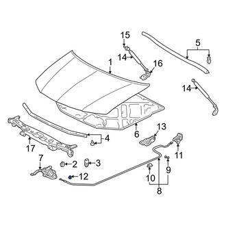 Acura OE - Hood Release Handle Clip