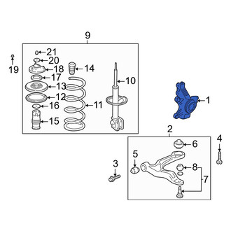 Acura OE - Front Left Steering Knuckle