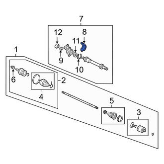 Acura OE - Front CV Axle Shaft Carrier Bearing Cover