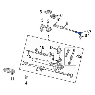 Acura OE - Left Outer Steering Tie Rod End
