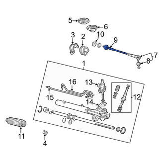 Acura OE - Left Outer Steering Tie Rod End