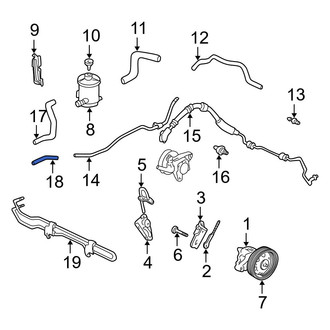 Acura OE - Power Steering Reservoir Hose