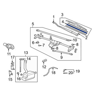 Acura OE - Front Left Wiper Blade Refill Set