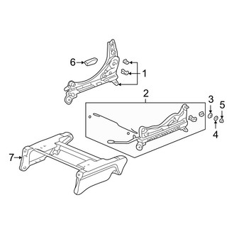 Acura OE - Seats & Tracks - Tracks & Components (Passenger Seat, W/O Touring Package), (Base)