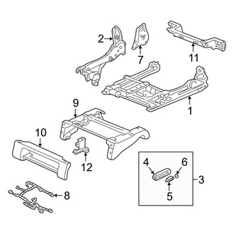 Acura OE - Seats & Tracks - Tracks & Components (Passenger Seat, With Touring Package), (Touring)