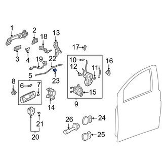Acura OE - Door Lock Rod Clip