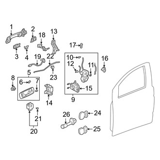 Acura OE - Front Door - Lock & Hardware