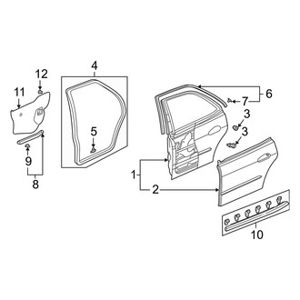 Acura OE - Rear Door - Door & Components