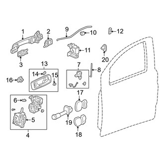 Acura OE - Rear Door - Lock & Hardware