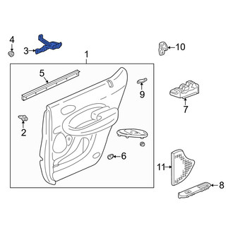 Acura OE - Rear Door Interior Trim Panel Bracket