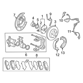 Acura OE - Rear Suspension - Brake Components
