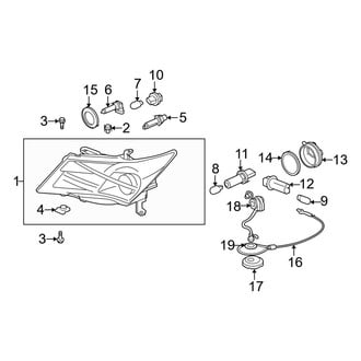 Acura OE - Front Lamps - Headlamp Components (Technology Package)