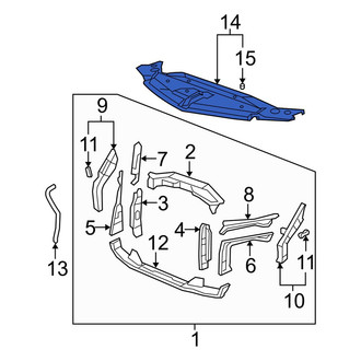 Acura OE - Front Radiator Support Access Cover