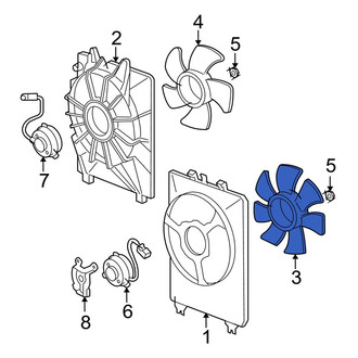 Acura OE - Right Engine Cooling Fan Blade