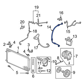 Acura OE - A/C Refrigerant Suction Hose