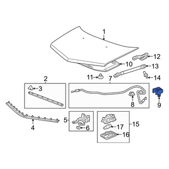 Acura OE - Front Hood Release Handle