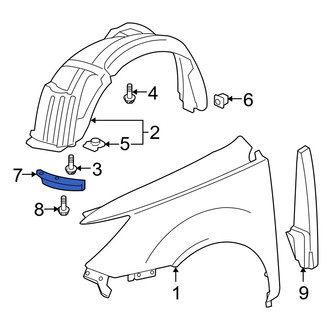 Acura OE - Right Fender Liner Support Bracket
