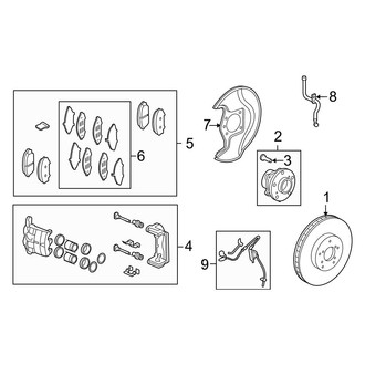 Acura OE - Front Suspension - Brake Components