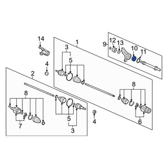 Acura OE - CV Axle Shaft Carrier Bearing
