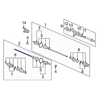 Acura OE - Front Left CV Axle Assembly