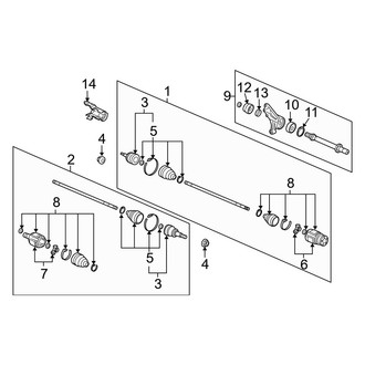 Acura OE - Front Suspension - Drive Axles