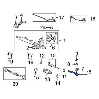 Acura OE - Inner Steering Tie Rod End