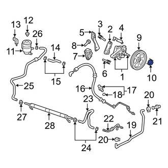 Acura OE - Power Steering Pump Pulley Nut