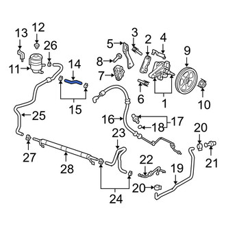 Acura OE - Power Steering Reservoir Hose