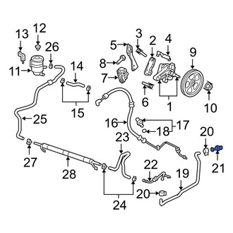 Acura OE - Front Power Steering Hose Adapter