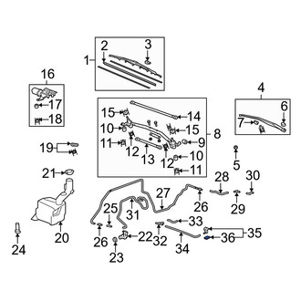 Acura OE - Windshield Washer Nozzle Gasket
