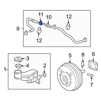 Acura OE - Power Brake Booster Vacuum Hose Clamp
