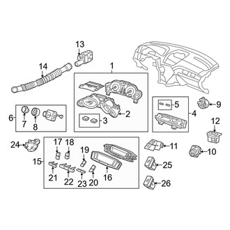 Acura OE - Instrument Panel - Cluster & Switches (Base)