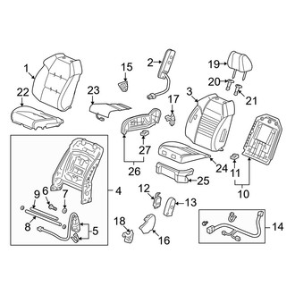 Acura OE - Seats & Tracks - Passenger Seat Components