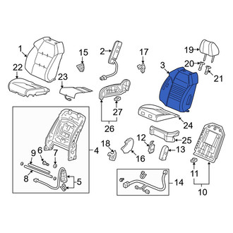 Acura OE - Front Right Seat Back Cushion